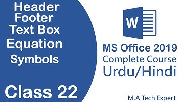 Header, Footer, Text Box, Equation and Symbols In MS Word 2019