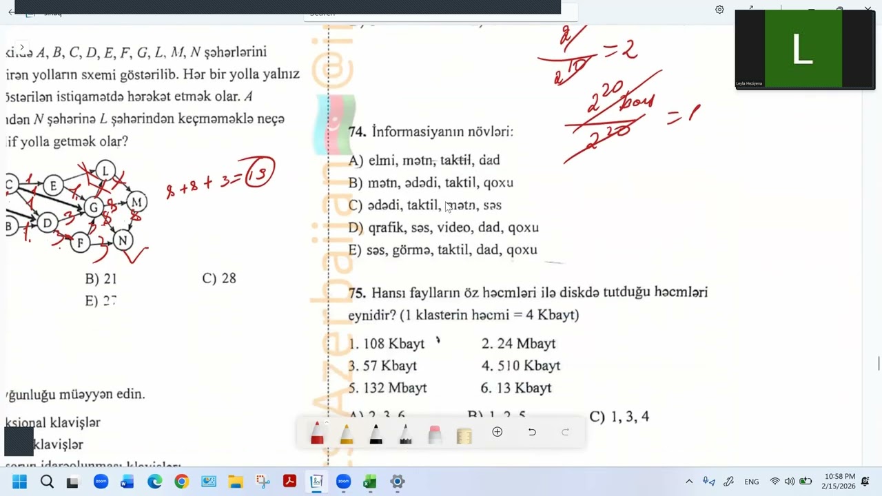 10-cu Sinif OTK Blok Informatika(15.02.2026)