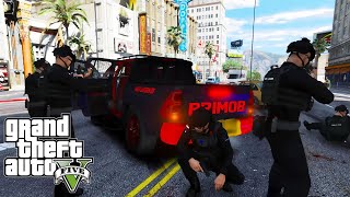Brimob Troops Attacked by Armed Bank Robbers || GTA 5 Indonesian Police Mod