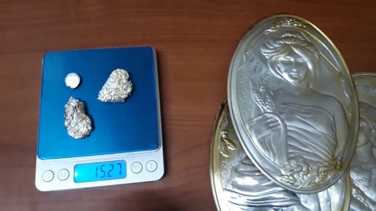 Отделяем серебро от алюминиевой пластины - YouTube