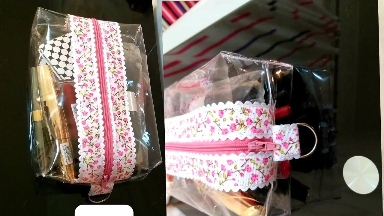 #بوشات# كيفيةصنع حقيبةمكياج بأسهل طريقة للمبتدئين💞DIY How to make a makeup bag the easiest way