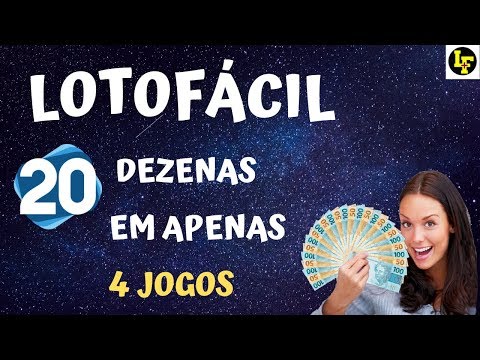 LOTOFÁCIL | 20 Dezenas em APENAS 4 JOGOS | Planilha Lotofácil  [GRÁTIS]