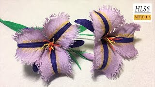 How to make Australian lily flower ( fringed lily) easy| Diy  fringed lily flower making tutorials