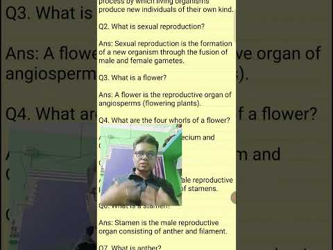 🌸 Sexual Reproduction in Flowering Plants in 60 Sec! #scienceshorts #viral #youtubeshorts #class12 🦆