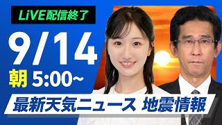 ウェザーニュースの配信のサムネイル画像