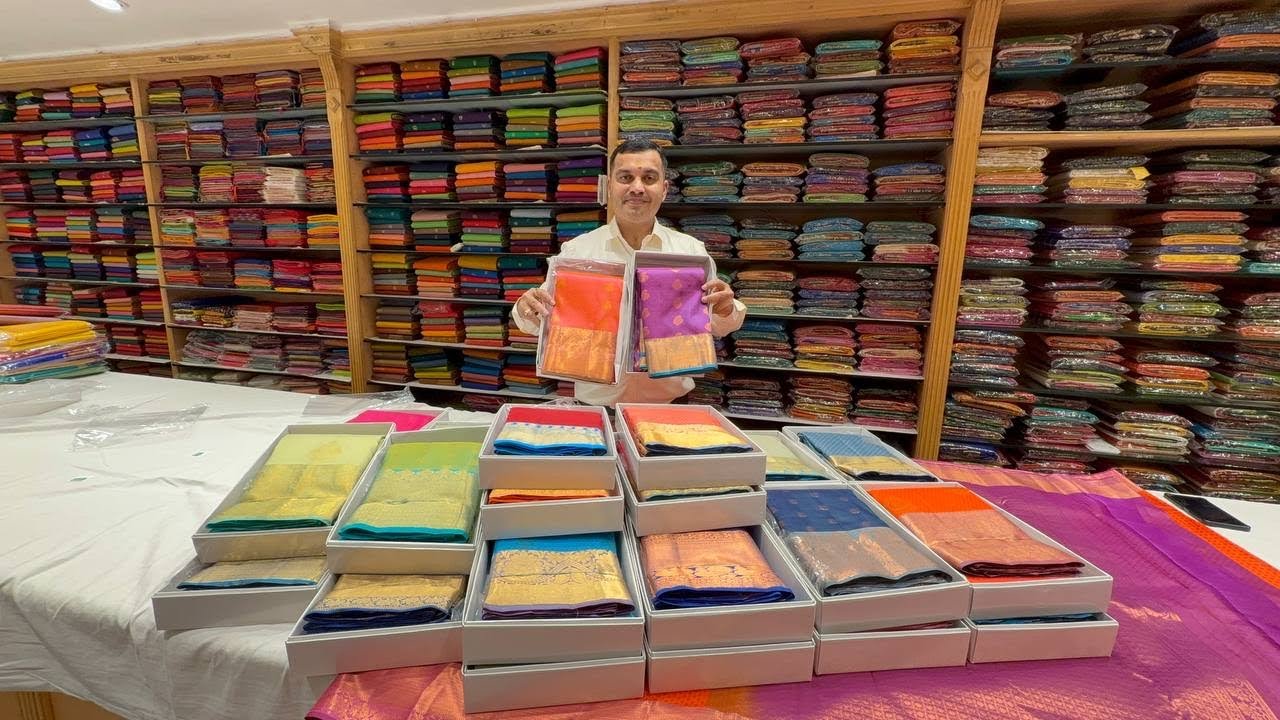 Bangalore Malleshwaram Latest Kancheepuram Silk Sarees @ Offer Prices with Free Shipping