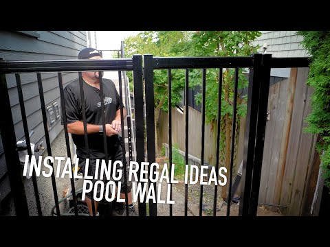 Installing Regal Ideas Pool Wall As a Fence || Dr Decks