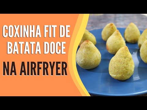 Coxinha FIT de batata doce na AIRFRYER (ou assada!)