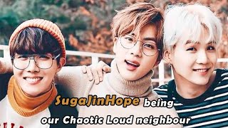 SugaJinHope being Choatic Loud Neighbour || BTS Audio Effect, Scaredy Cat, Hyung Line