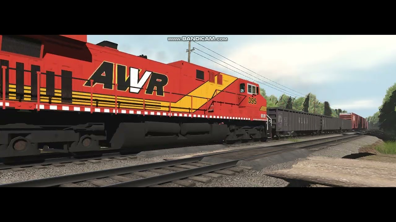 AWVR GE AC4400CW Freight Runby - YouTube