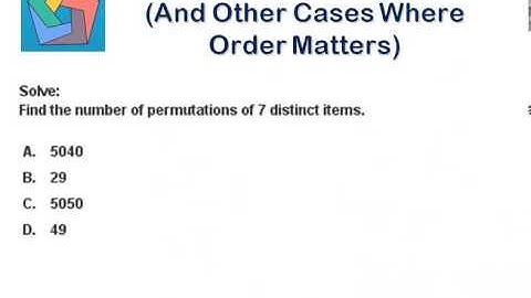 Calculating Permutations (And other cases where order matters)