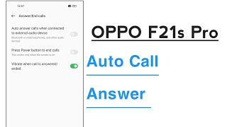 OPPO F21s Pro Auto Call Answer Settings screenshot 2