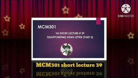 MCM301 lec 39| vu short lecture in Urdu| by Ahmad raza.