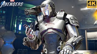 Alone Against AIM with War Machine Armor - Marvel's Avengers Game (4K 60FPS)