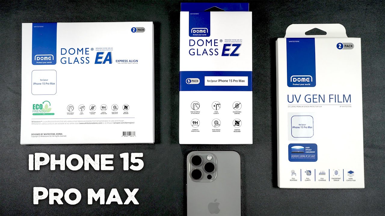 iPhone 15 Pro Max Whitestone EA & EZ Tempered Glass Screen Protector  - Drop & Scratch Tests