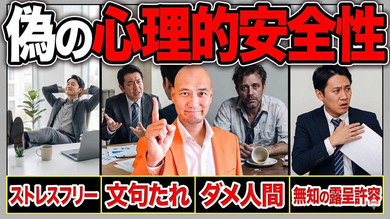 心理的安全性の本当の意味とは｜組織を崩壊させる偽の心理的安全性TOP5【徹底解説】