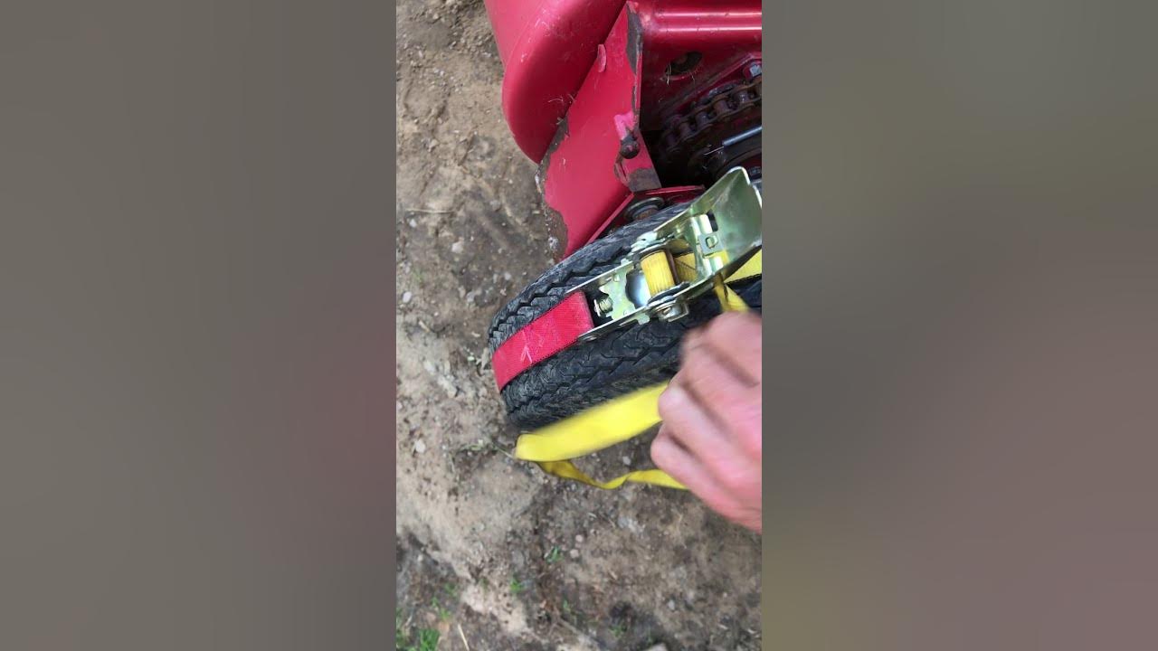 how to set the bead on a tubeless tire with a ratchet strap YouTube