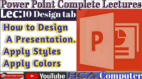 Power Point Design tab in Pashto ||How to design PowerPoint presentations