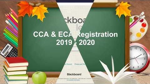 Blackboard CCA Registration 2019 - 2020
