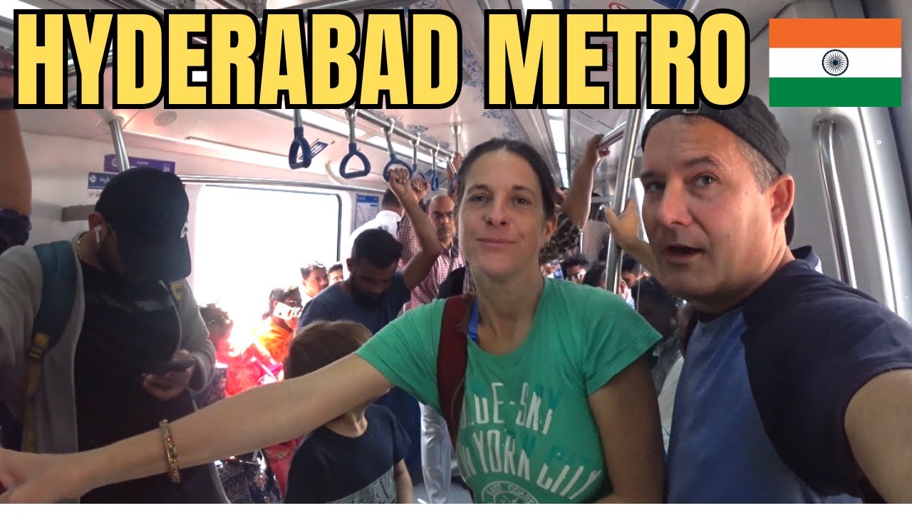 FOREIGNERS TOOK THE METRO IN HYDERABAD TO HITECH CITY 🇮🇳 RUSH OUR OR NOT