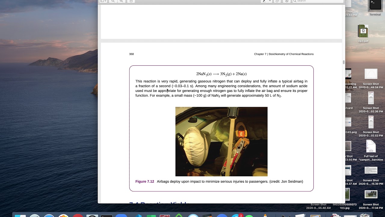 sodium azide reaction used in airbags YouTube