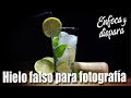 Hielo falso para fotografia