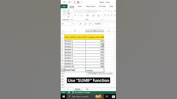 How to use SUMIF function in Microsoft Excel #excel #excelformulas #excelfunctions #exceleducation