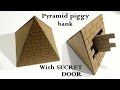 How to make A Pyramid piggy bank safe with secret door |  Pyramid Locker safe