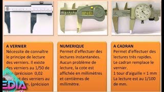 Tout sur les calibres à coulisse ... درس شامل في القدمة ذات الورنية ، انواعها و اجزاءها و قراءتها