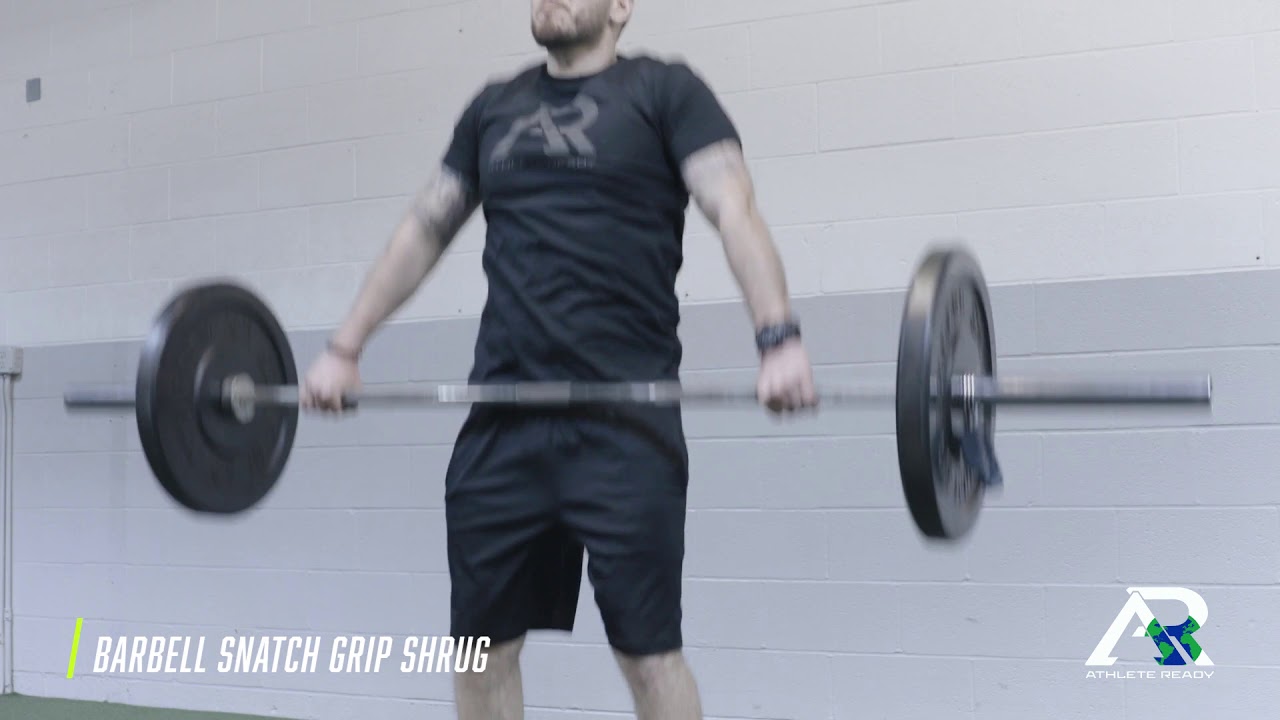 Barbell Snatch Grip Shrug YouTube