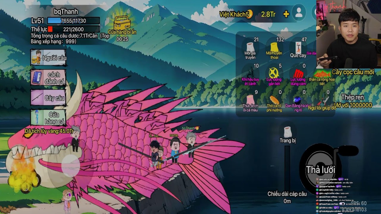 bqThanh stream CÂU CÁ VẠN CÂN 2...