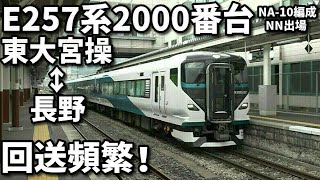 【E257系2000番台 東大宮操↔長野 回送頻繁！】～NA-10編成NN出場～