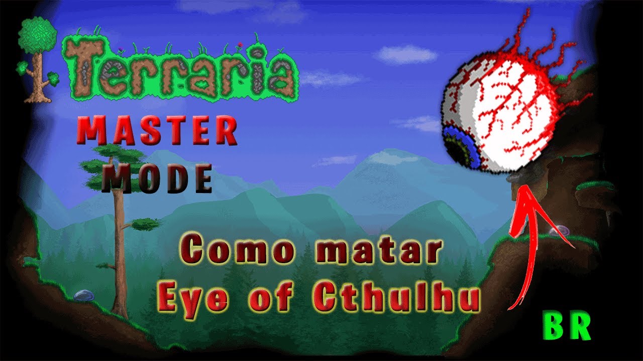 Terraria como matar o boss do olho (Eye of Cthulhu) Master MODE 1.4  Facilmente 