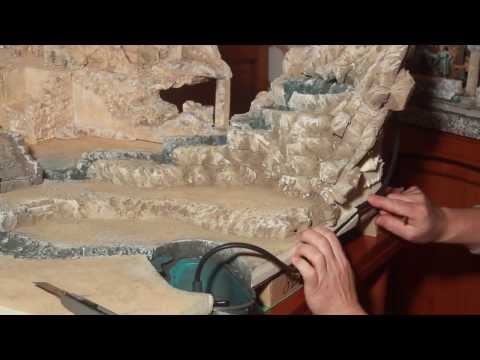 Come montare cascata con motorino e acqua del presepe - Parte12