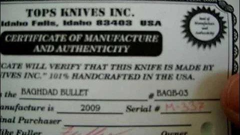 TOPS U.S.A Knives Baghdad Bullet (MACRO)