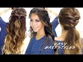 2 ★ Super-EASY SCHOOL HAIRSTYLES | Braided Half-Up &amp; Cute Ponytail Hairstyle