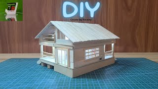 DIY miniature house model.