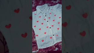 DlY Heart print shirt 👕 #DIYFashion#FabricPainting#HeartPattern