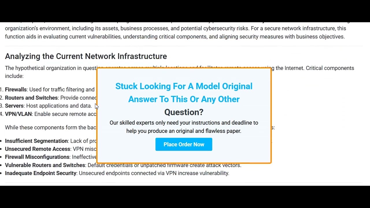 Prescribing a Secure Network Infrastructure Plan Using the NIST ...