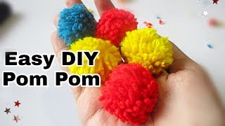 DIY Pom Pom Making Without Any Tools | Very Easy To Make | Crafts Using Woolen Threads | Queen Art