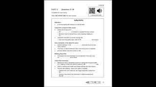 CAMBRIDGE IELTS 17 LISTENING TEST1 PART 4