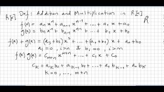 Group Theory 69, Polynomial Rings