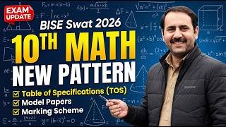 10th Mathematics TOS, Model Paper, Marking Sch & New Pattern of | BISE Swat | Prof. Dr. Sheraz Ahmad