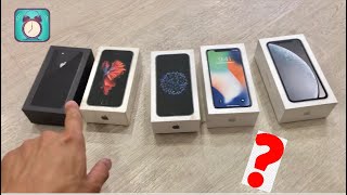 looking for an iPhone 8 Among the Boxes Ringing alarm Clock