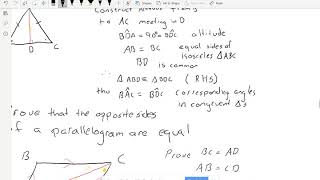 Year 9 5.3 Proving properties of geometrical shapes using congruent triangles