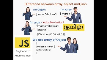 #16 Difference between Object, Array and JSON  in JavaScript  | Tamil | Frontend Hub