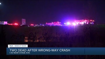 Two people killed in wrong-way crash on I-43