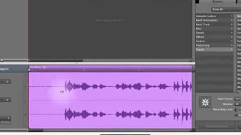 Recording Voice Over in Garageband