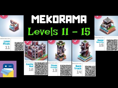 Mekorama 11, 12, 13, 14, 15 WT Lean Pivot, Castle Red, Think Through, Back Track, Home Security