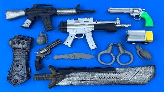 Found Grabbing MP7 Action series Gun & Toys Equipments, Scar Gun Surprising Airplan, Motor Bike